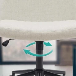 CLP Bureaustoel Kingman Zwart Frame - Stof - Creme -Leen Bakker Winkel 0002e01a43734f2a8dd65c0a41530ed2