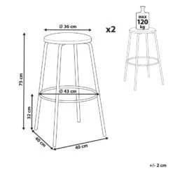 MORTON - Barkruk Set Van 2 - Oranje - Fluweel -Leen Bakker Winkel 036687cbd31d48f8b934d7f4f91091b0