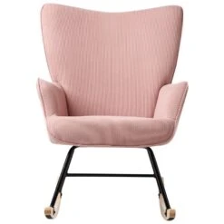 ARSET - Schommelstoel - Roze - Bouclé 16 ARSET - Schommelstoel - Roze - Bouclé -Leen Bakker Winkel 03ec5b7719994693b302686e9369a173