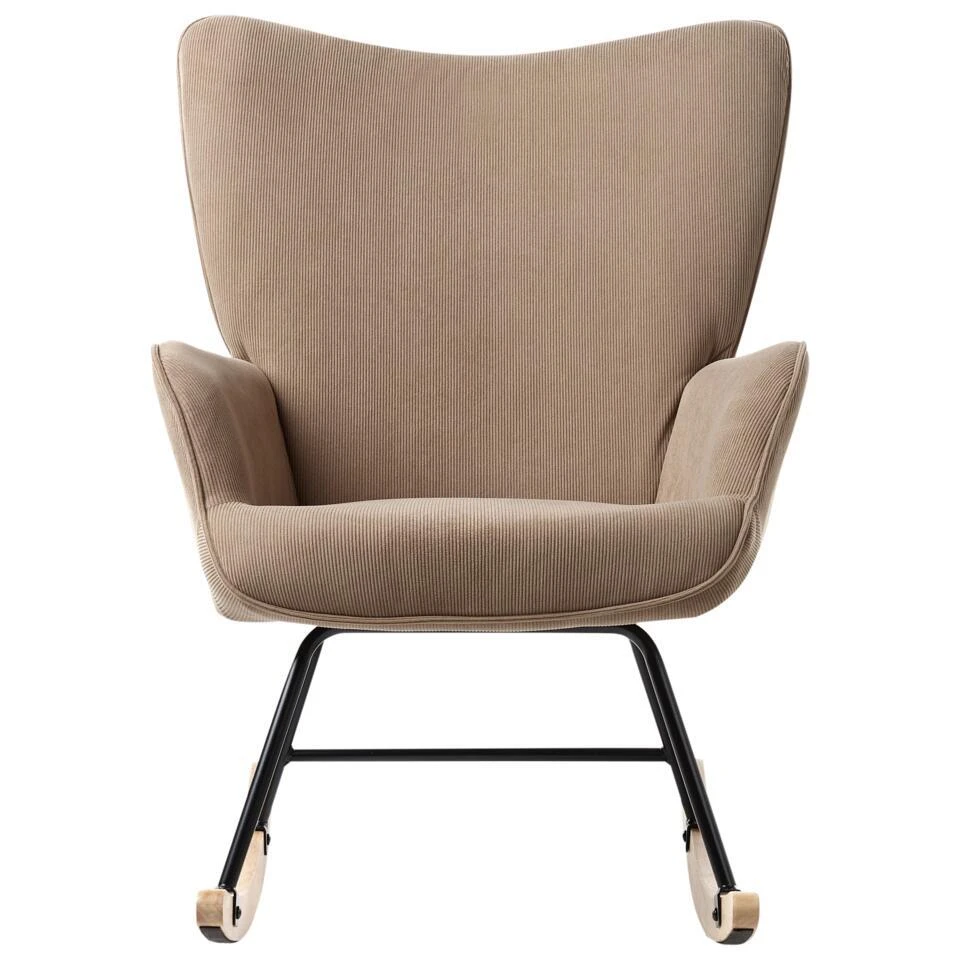 ARSET - Schommelstoel - Taupe - Bouclé 7 ARSET - Schommelstoel - Taupe - Bouclé - Afbeelding 6