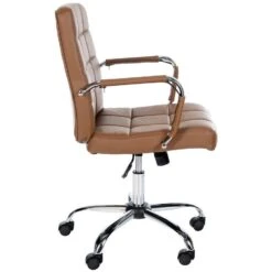 CLP Bureaustoel Ashland Chroom Frame - Kunstleer - Licht Bruin 14 CLP Bureaustoel Ashland Chroom Frame - Kunstleer - Licht Bruin -Leen Bakker Winkel 056287cb8ee14df89395b4a413e1053e