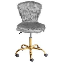 MARGATE - Bureaustoel - Grijs - Kunstbont 17 MARGATE - Bureaustoel - Grijs - Kunstbont -Leen Bakker Winkel 0571eb2fb0614f1f9a573809afcbfd6c