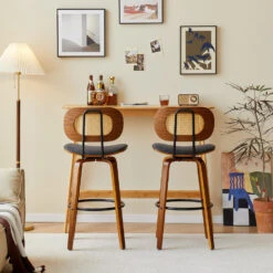 Set Van 2 Barkrukken Hout Rotan 18 Set Van 2 Barkrukken Hout Rotan -Leen Bakker Winkel 05c15f34ec59425885206031fe75143b