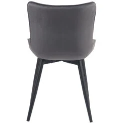 CLP Set Van 2 Eetkamerstoel Brady Zwart Frame - Fluweel - Donkergrijs -Leen Bakker Winkel 05ccf445eb4d4286a10bf50203904d13