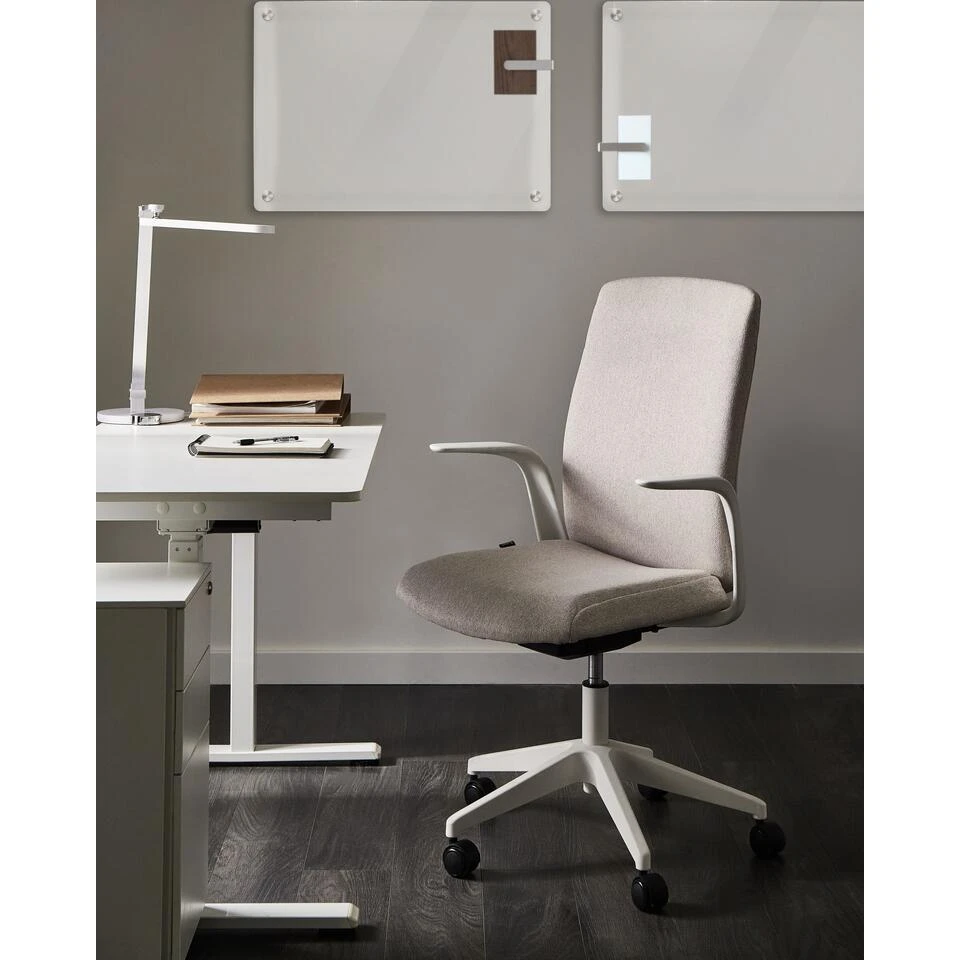 CAPTAIN - Bureaustoel - Beige - Polyester 4 CAPTAIN - Bureaustoel - Beige - Polyester - Afbeelding 2