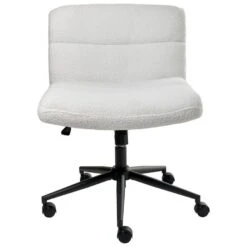 CATLIN - Bureaustoel - Wit - Bouclé -Leen Bakker Winkel 07d79b5ca6f046cda90fd4df3b5043b1