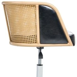 ELKHART - Bureaustoel - Zwart - Kunstleer -Leen Bakker Winkel 0800feb896b14925a29786369df23da6