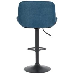 CLP Barkruk Solon Zwart Frame - Stof - Blauw -Leen Bakker Winkel 08573fa830bd4a519270e6f870a74e55