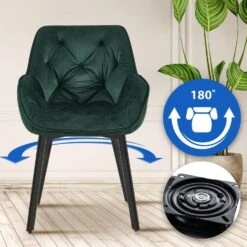 CLP Eetkamerstoel Antigo Zwart Frame - Fluweel - Groen -Leen Bakker Winkel 08dad516a4c5442093aefa3ec172f025