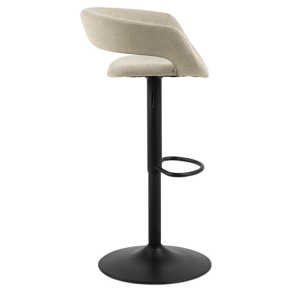 Barkruk Bruin Stof - Zithoogte 80cm - 54,5x49x101cm - Nexus - Set Van 2 5 Barkruk Bruin Stof - Zithoogte 80cm - 54,5x49x101cm - Nexus - Set Van 2 - Afbeelding 3