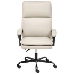 SERENE - Bureaustoel - Lichtbeige - Kunstleer -Leen Bakker Winkel 09d6ad32465245beb0cedb23812284f6