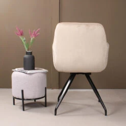 DS4U - Romy 2.0 Armstoel Velours - Champagne -Leen Bakker Winkel 0d71d76353324956b1615064489f196c