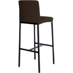 CLP Barkruk Freeport Zwart Frame - Stof - Bruin -Leen Bakker Winkel 0f1ee01951cd48ae88d9d46ef98fc743