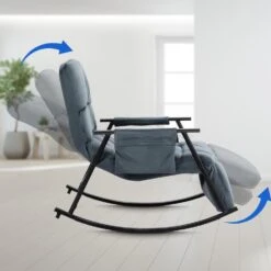 CLP Schommelstoel Cathy Fluweel - Donkergrijs -Leen Bakker Winkel 0f5ba63c9e60493dad0ce2d2cb4822a5