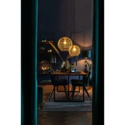 Eetkamerstoel Olive - Groen - Velvet -Leen Bakker Winkel 1000023385 0110