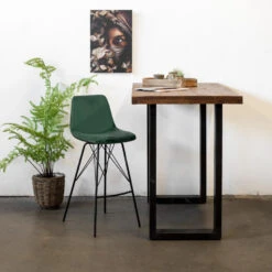 Barkruk Donkergroen Velvet Stof - Zithoogte 76cm - Zonder Armleuning - Barkruk 9 Barkruk Donkergroen Velvet Stof - Zithoogte 76cm - Zonder Armleuning - Barkruk -Leen Bakker Winkel 1000027421 0103