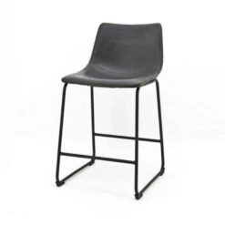 Barkruk Industrieel - Zithoogte 75cm - PU-Leer & Metaal - Barkruk Logan