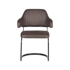 LABEL51 Eetkamerstoel Otta - Antraciet - Microfiber -Leen Bakker Winkel 1000028280 0102