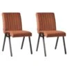 LABEL51 Eetkamerstoel Matz - Cognac - Microfiber -Leen Bakker Winkel 1000028376