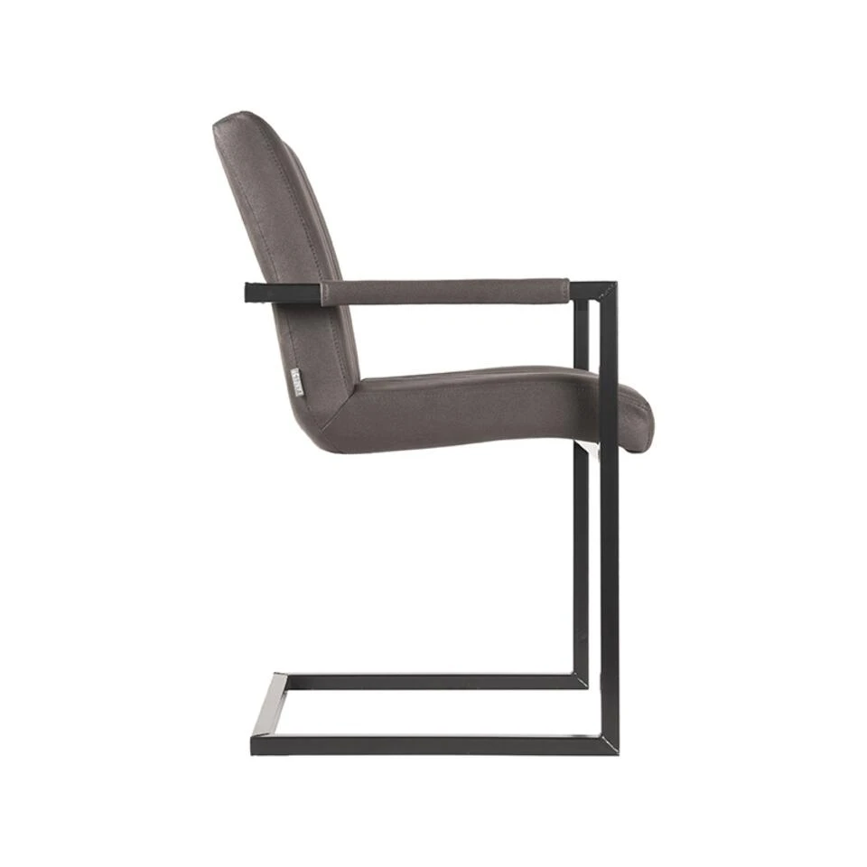 LABEL51 Eetkamerstoel Milo - Antraciet - Microfiber 6 LABEL51 Eetkamerstoel Milo - Antraciet - Microfiber - Afbeelding 4