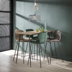 Hoyz - Barstoel Velvet - Roze - 4 Stuks 7 Hoyz - Barstoel Velvet - Roze - 4 Stuks -Leen Bakker Winkel 1000028502 0102