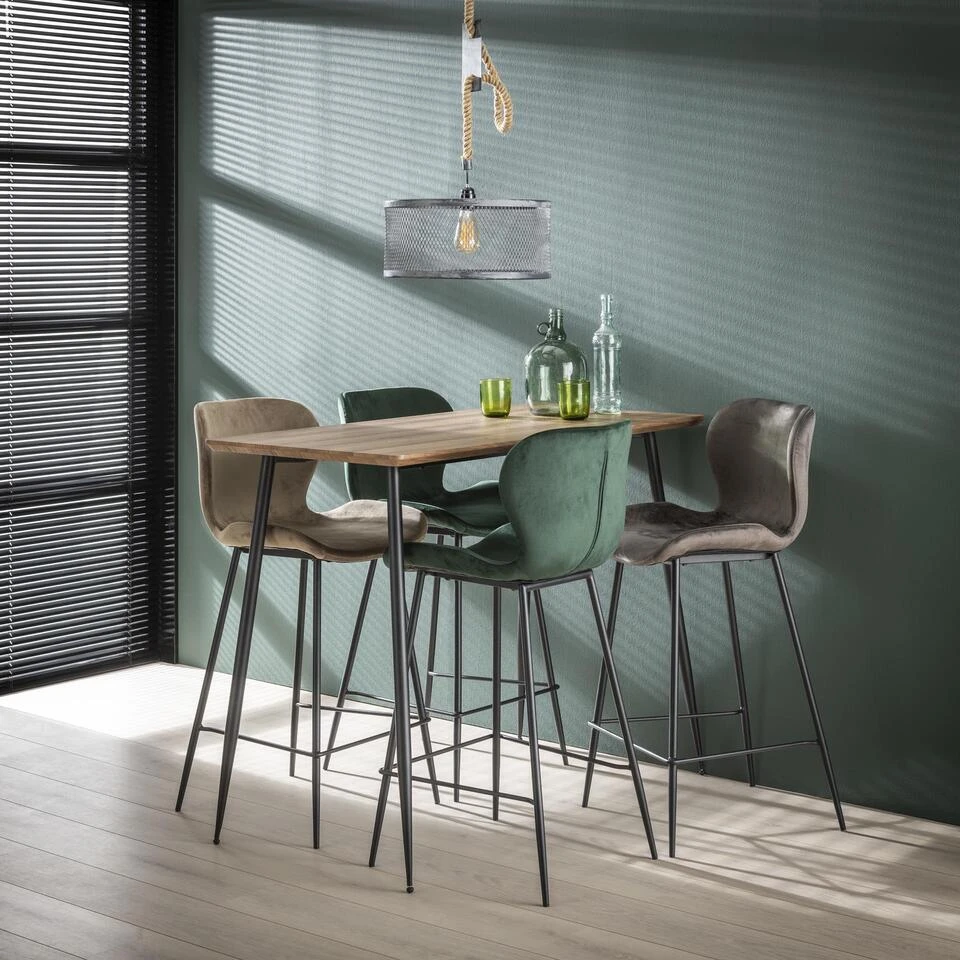 Hoyz - Barstoel Velvet - Roze - 4 Stuks 5 Hoyz - Barstoel Velvet - Roze - 4 Stuks - Afbeelding 3