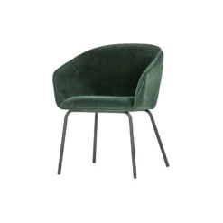 WOOOD Sien Eetkamerstoel - Velvet - Groen - Set Van 2 -Leen Bakker Winkel 1000033684 0103