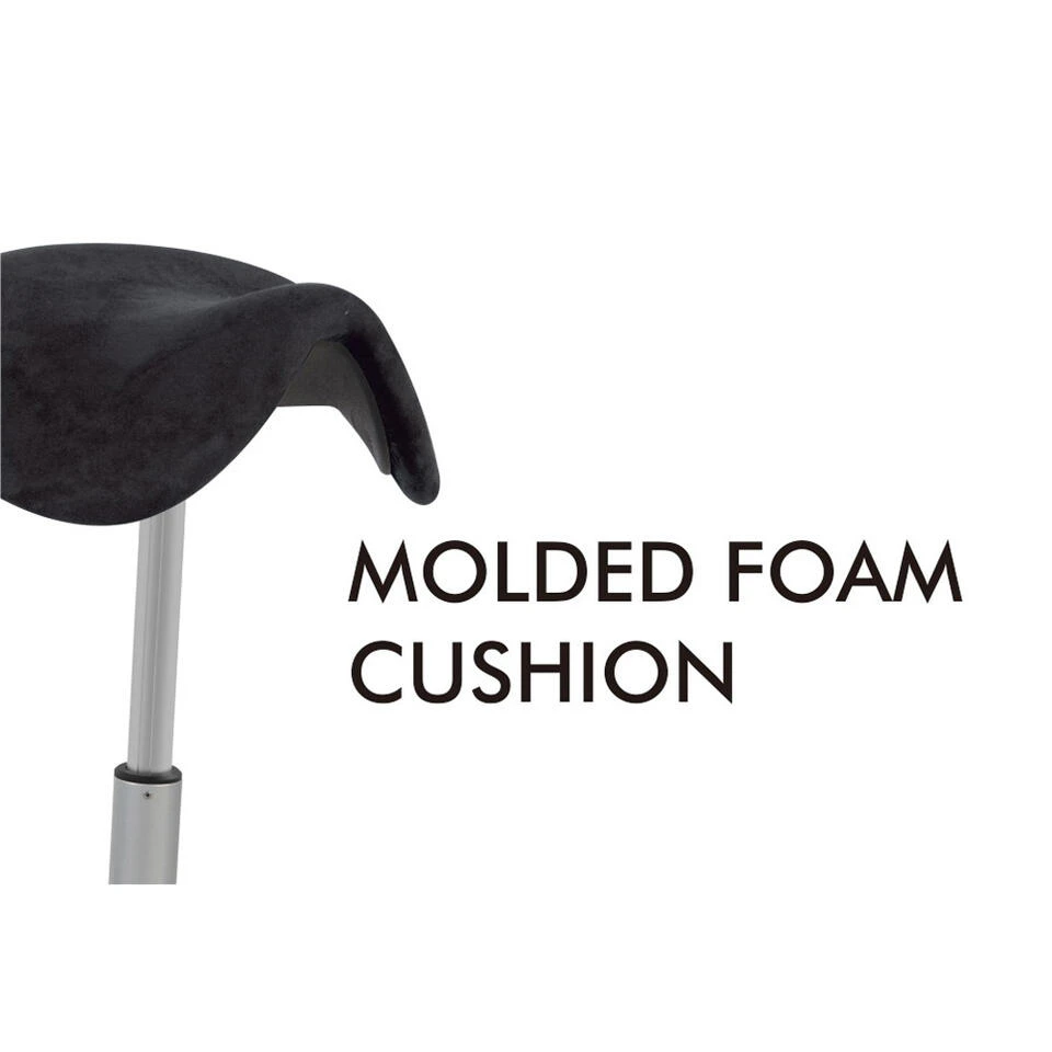 Lugo Ergonomische Zit-sta Kruk / Wiebelkruk - Zwart 4 Lugo Ergonomische Zit-sta Kruk / Wiebelkruk - Zwart - Afbeelding 2