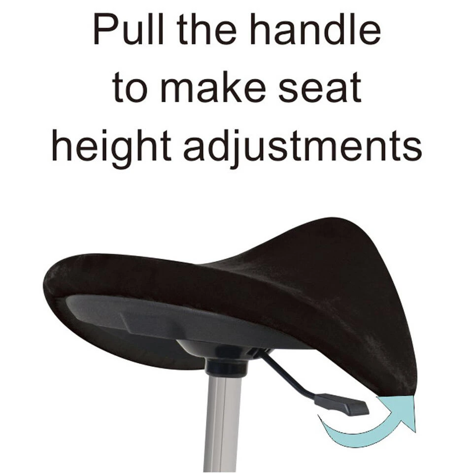 Lugo Ergonomische Zit-sta Kruk / Wiebelkruk - Zwart 6 Lugo Ergonomische Zit-sta Kruk / Wiebelkruk - Zwart - Afbeelding 4