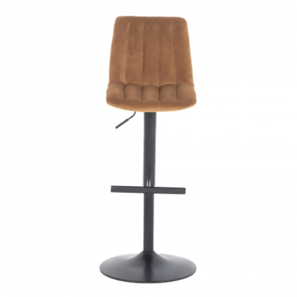 Giga Meubel Barstoel Velvet Goud - Verstelbaar - Staal - Juul 3 Giga Meubel Barstoel Velvet Goud - Verstelbaar - Staal - Juul