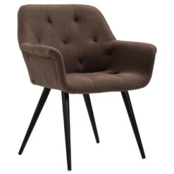 CLP Eetkamerstoel Langford Stof - Bruin