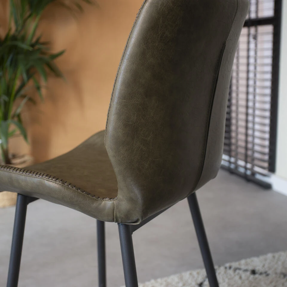 Industriële Barkruk Beau Groen - Zithoogte 67 Cm - Kunstleder - Groen 6 Industriële Barkruk Beau Groen - Zithoogte 67 Cm - Kunstleder - Groen - Afbeelding 4