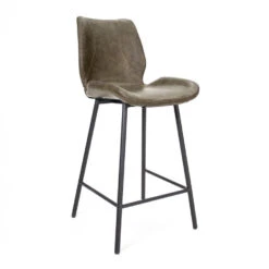 Industriële Barkruk Beau Groen - Zithoogte 67 Cm - Kunstleder - Groen