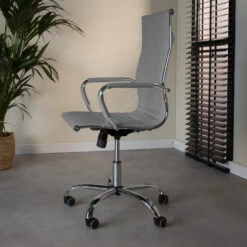 Industriële Bureaustoel Matt Grijs Hoog - 50x55x112 Cm - Kunstleder - Grijs 8 Industriële Bureaustoel Matt Grijs Hoog - 50x55x112 Cm - Kunstleder - Grijs -Leen Bakker Winkel 1000042401 0102