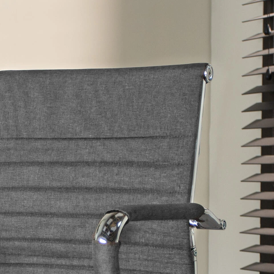 Industriële Bureaustoel Matt Grijs Stof Hoog - 50x55x112 Cm - Stof - Grijs 6 Industriële Bureaustoel Matt Grijs Stof Hoog - 50x55x112 Cm - Stof - Grijs - Afbeelding 4