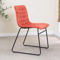 Industriële Eetkamerstoel Vienna Velvet Roze - Stof - Roze -Leen Bakker Winkel 1000042500 0101