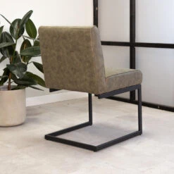 Industriële Eetkamerstoel Nathan Groen - Stof - Groen 8 Industriële Eetkamerstoel Nathan Groen - Stof - Groen -Leen Bakker Winkel 1000042514 0102