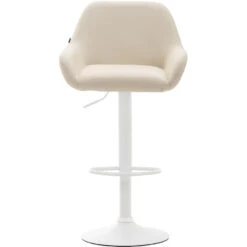 CLP Set Van 2 Barkrukken Braga Wit Frame Kunstleer - Crème 8 CLP Set Van 2 Barkrukken Braga Wit Frame Kunstleer - Crème -Leen Bakker Winkel 1000043276 0102