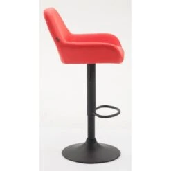 CLP Set Van 2 Barkrukken Braga Zwart Frame Kunstleer - Rood -Leen Bakker Winkel 1000043307 0101