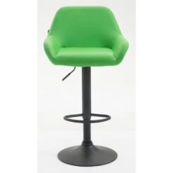 CLP Set Van 2 Barkrukken Braga Zwart Frame Kunstleer - Groen -Leen Bakker Winkel 1000043323 0101