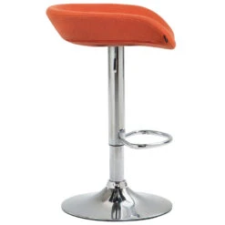 CLP Barkruk Anaheim Chroom Frame Vilt - Oranje -Leen Bakker Winkel 1000043352 0102