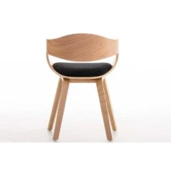 CLP Eetkamerstoel Kingston Natura Frame Stof - Zwart -Leen Bakker Winkel 1000043413 0103