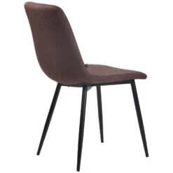 CLP Set Van 4 Eetkamerstoelen Telde Stof - Bruin -Leen Bakker Winkel 1000043420 0102