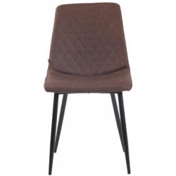 CLP Set Van 4 Eetkamerstoelen Telde Stof - Bruin