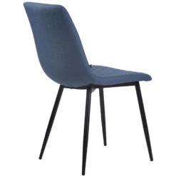 CLP Set Van 4 Eetkamerstoelen Telde Stof - Blauw -Leen Bakker Winkel 1000043429 0102