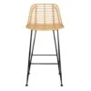 Giga Meubel - Barstoel Rotan - Zithoogte 66cm - 50x47x100cm - Yara -Leen Bakker Winkel 1000046119