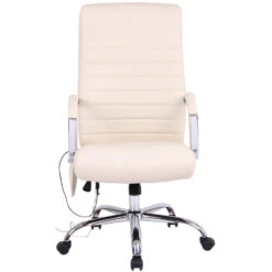 Clp Bureaustoel Valais Met Massage Functie Kunstleer - Crème -Leen Bakker Winkel 1000046415 0101