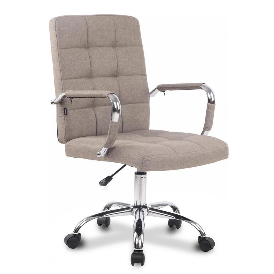 Xairo Milaan - Bureaustoel - Stof - Taupe 3 Xairo Milaan - Bureaustoel - Stof - Taupe