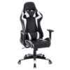 Gamestoel Las Vegas - Zwart / Wit - Gaming Stoel - Bureaustoel