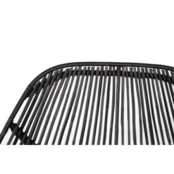 Giga Meubel Eetkamerstoel Zwart Rotan - 66x64x91cm - Sava -Leen Bakker Winkel 1000050512 0102